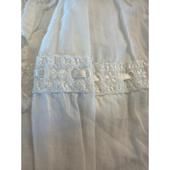 Faunt white tiered 100% Cotton BOHO prairie skirt SM - Picture 5 of 13